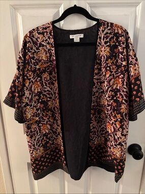Liz Claiborne Open Front Floral Kimono